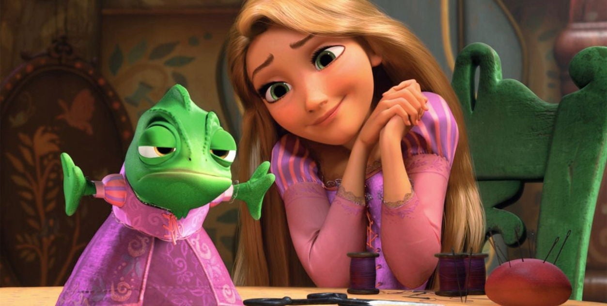 El pelo de Rapunzel es mágico.