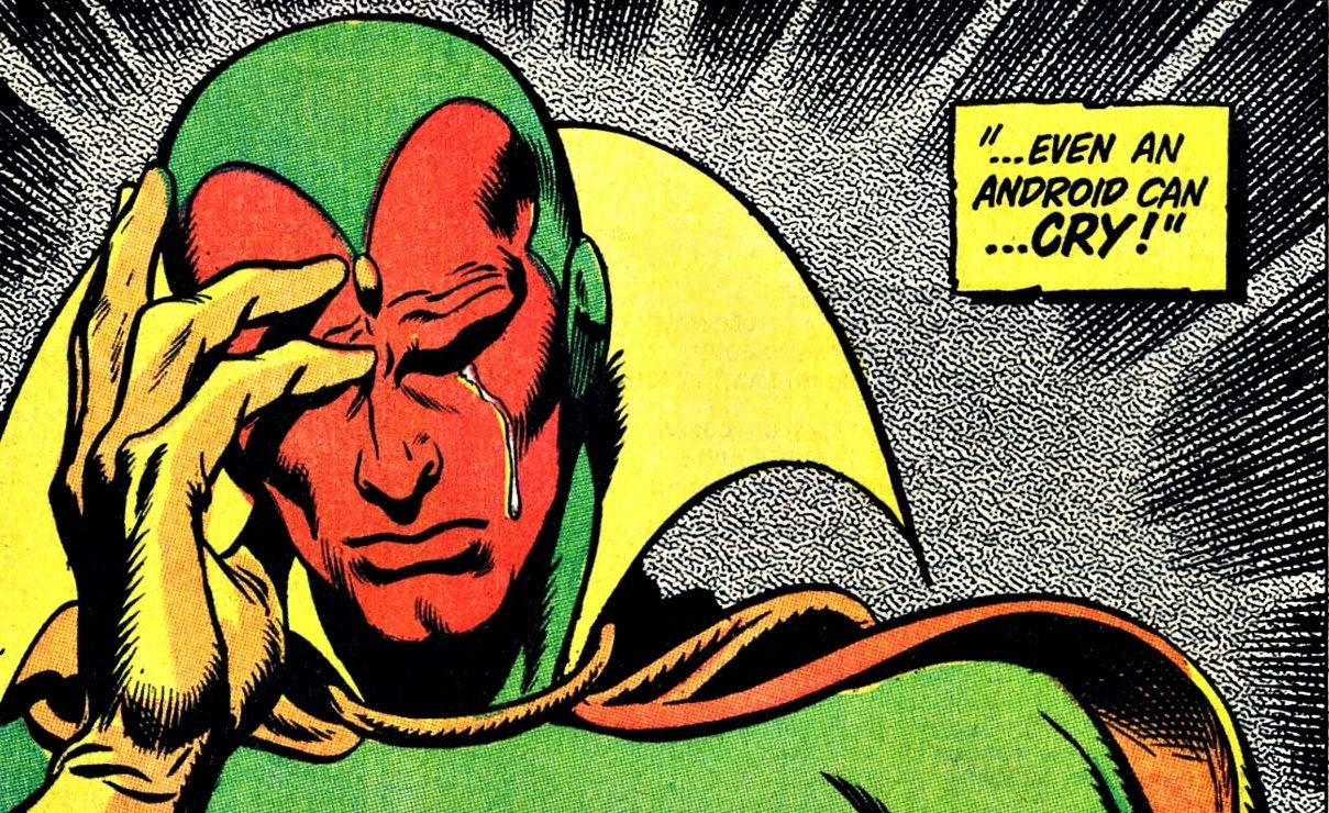 Visión tiene enormes poderes cósmicos.