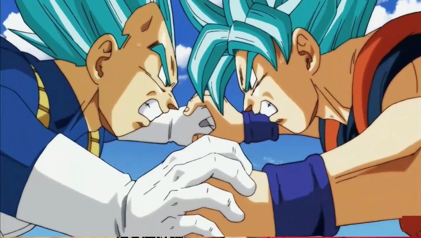 Goku y Vegeta en Dragon Ball Super.