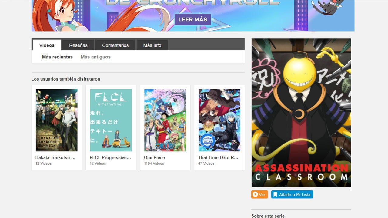 Crunchyroll ha retirado todos los capítulos de Assassination Classroom