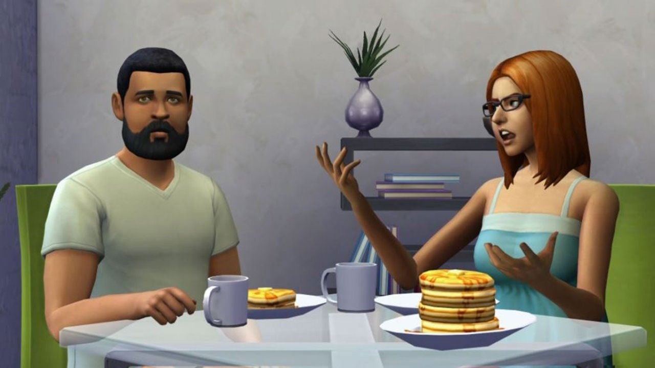 Desayunando en Los Sims 4