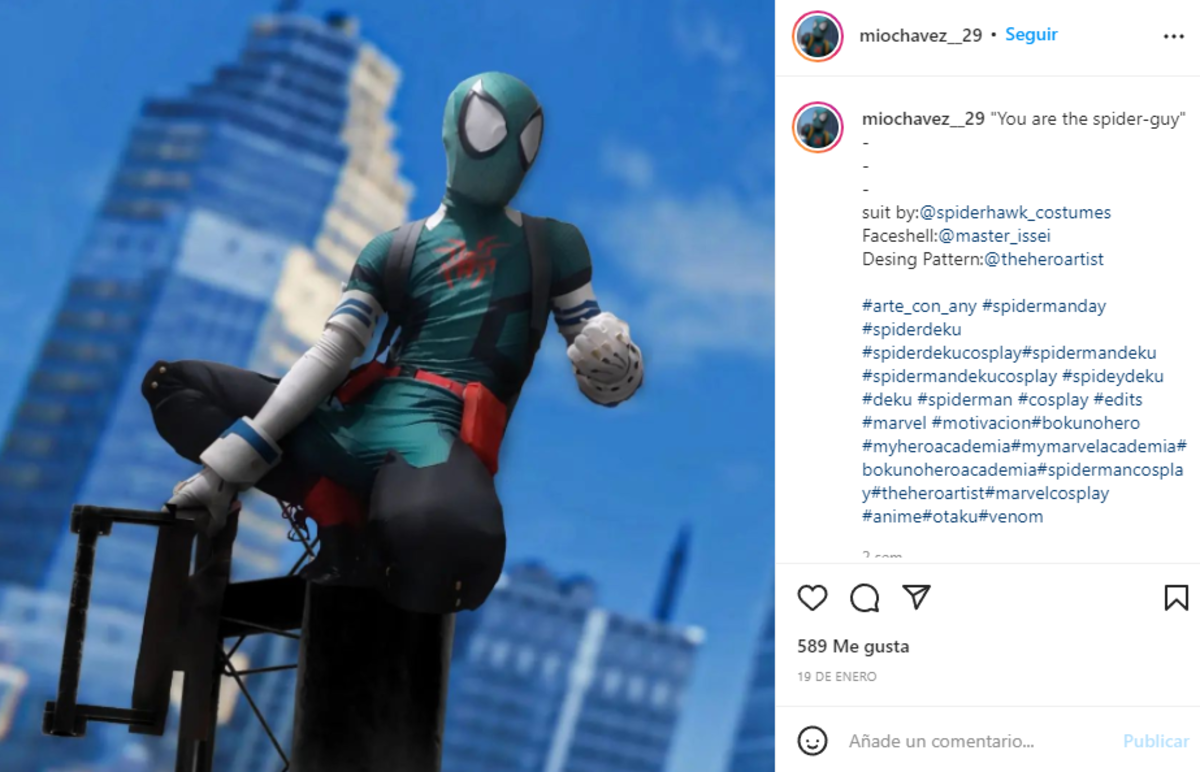 My hero Academia x Spider-Man: así se vería Deku en el spiderverse