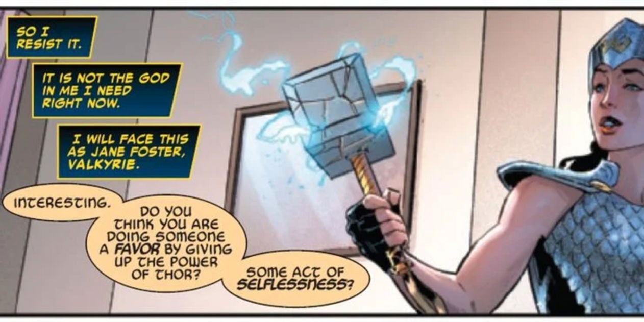 Jane Foster, digna del Mjolnir, rechaza los poderes de Thor