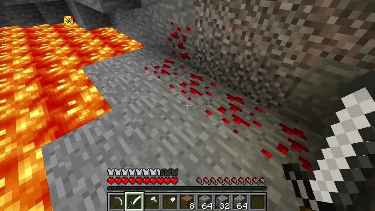 Veta de redstone en Minecraft