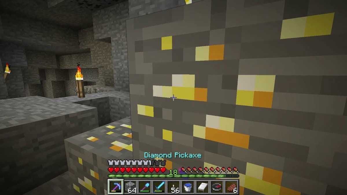 Veta de oro en Minecraft