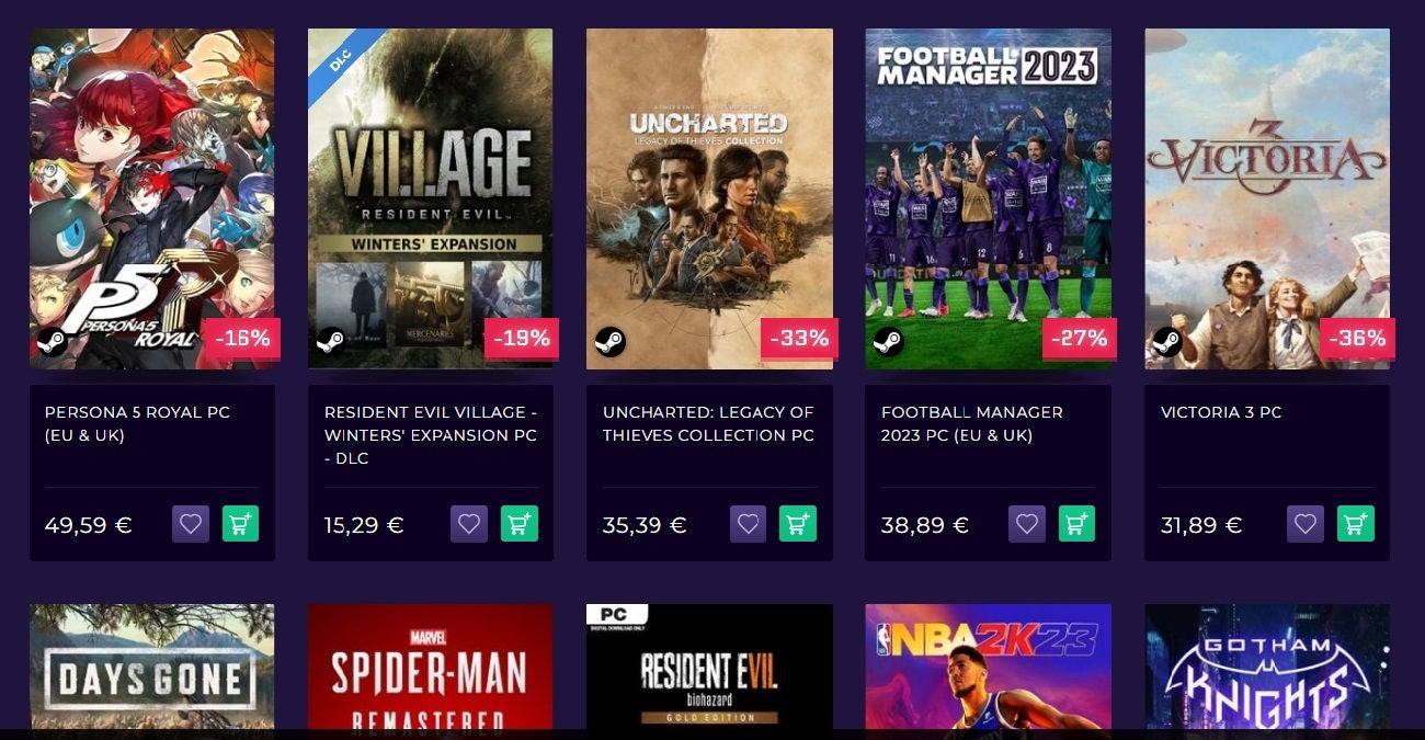 Esta tienda ofrece algunos juegos a precios ridículos