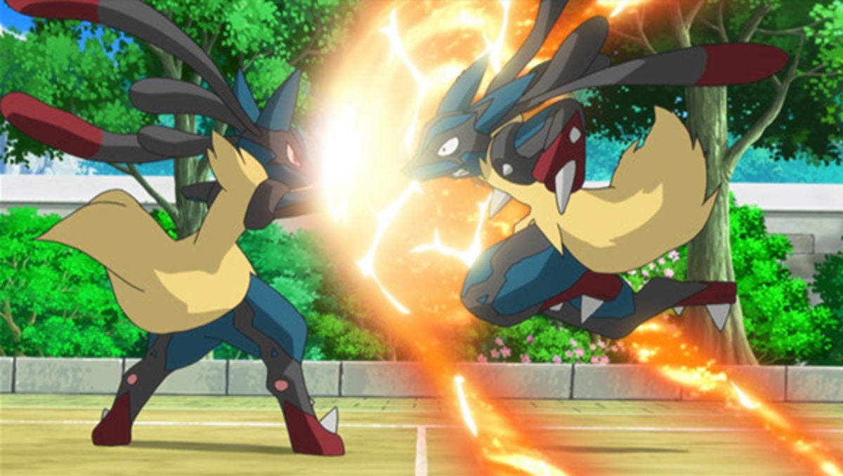 Mega Lucario en el anime de Pokémon