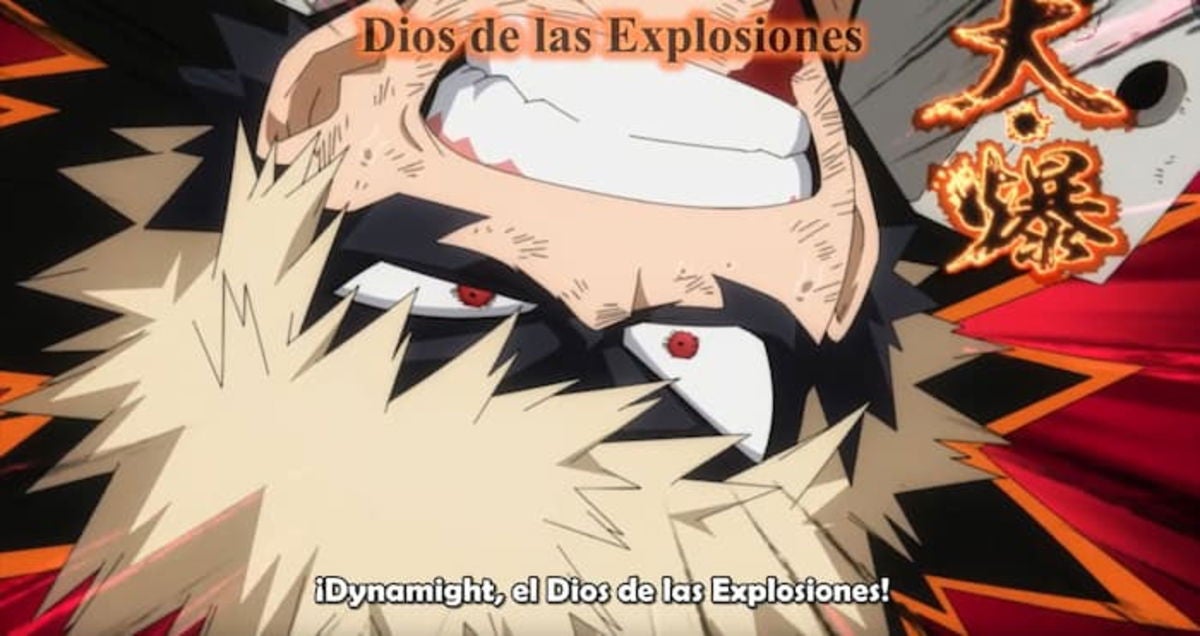 Dynamight, el Dios de las Explosiones es el nuevo nombre de héroe de Katsuki Bakugo