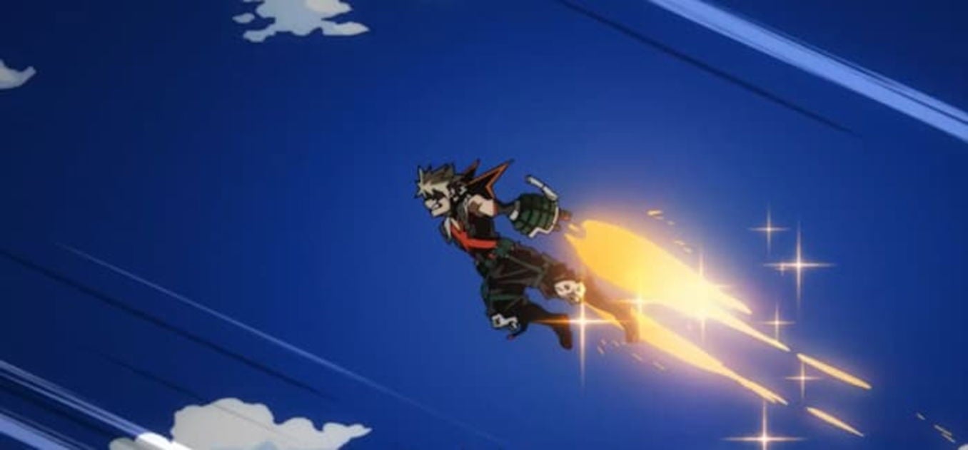 El nuevo poder de Bakugo llamado Cluster ha sido revelado, este le permite impulsarse de manera más veloz condensando sus explosiones