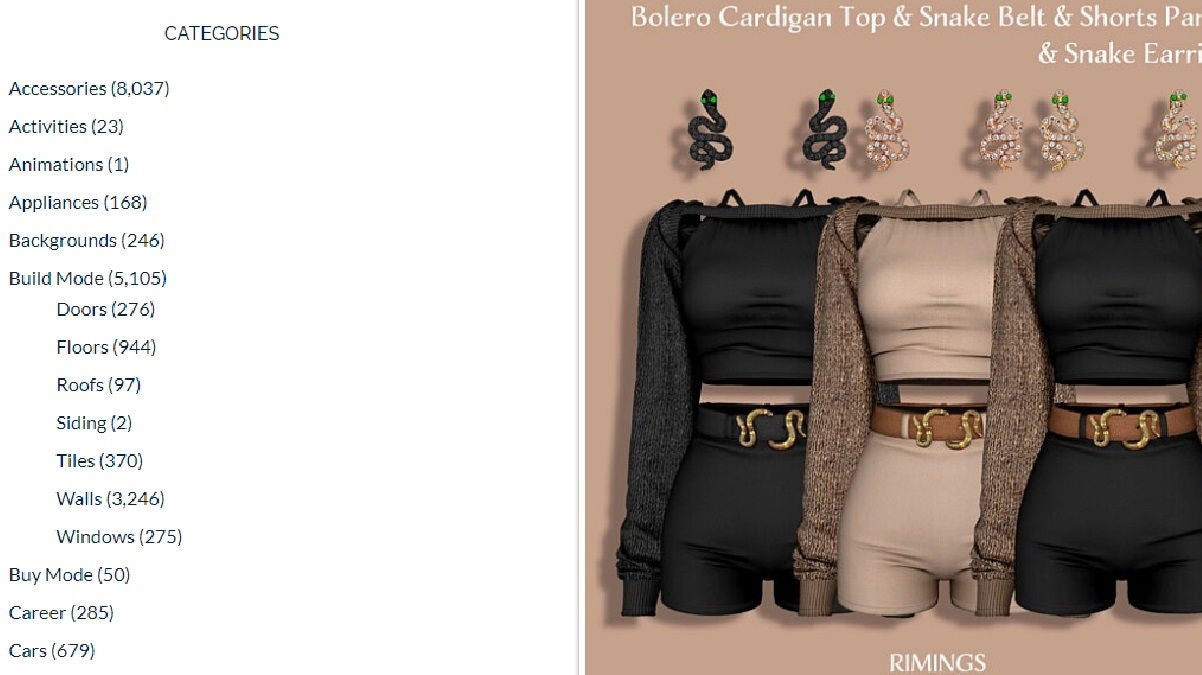 En Sims 4 Downloads puedes ver mods muy variados