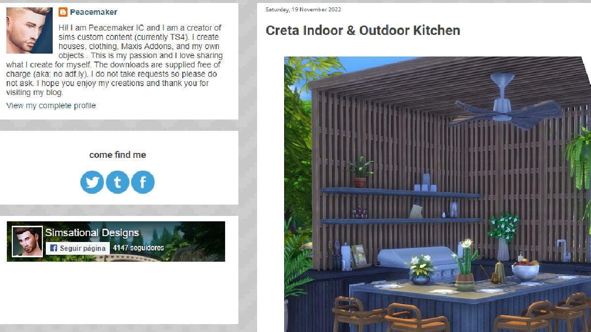 Simsational Designs tiene diseños muy originales creados por una persona