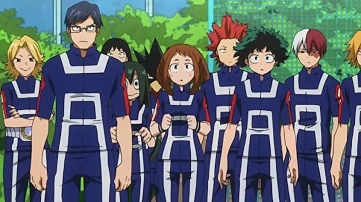 Los uniformes de educación física de la Academia UA en My Hero Academia