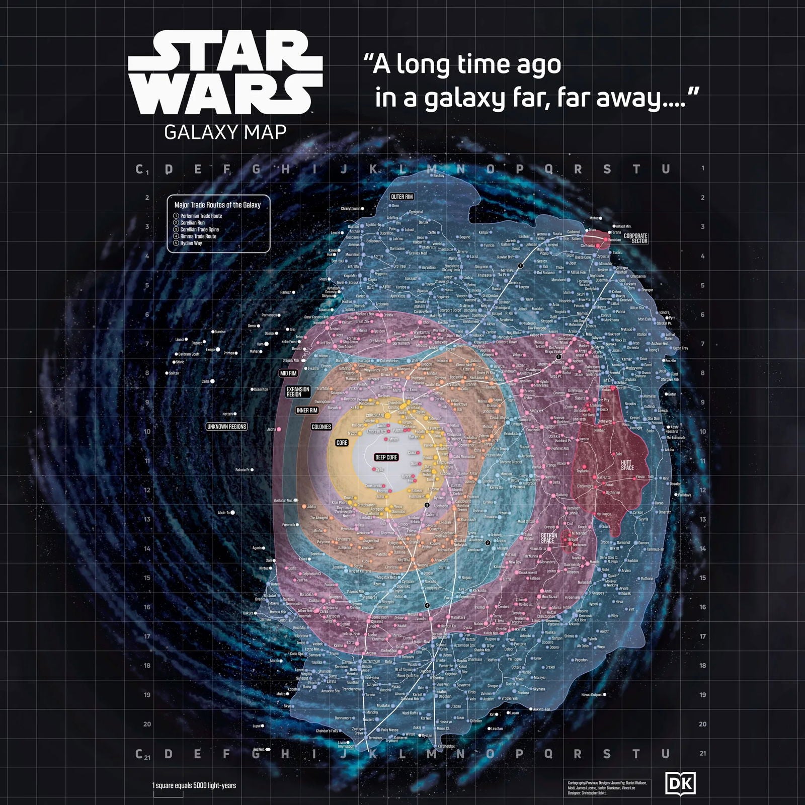 Así es el mapa de la galaxia de Star Wars