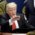 El presidente de EEUU, Donald Trump, en el Pentágono en Arlington, Virginia. 
