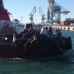Los Reyes Magos llegan al puerto de Sagunto (Valencia)