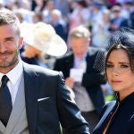 David y Victoria Beckham en la boda de Meghan Markle y el príncipe Harry