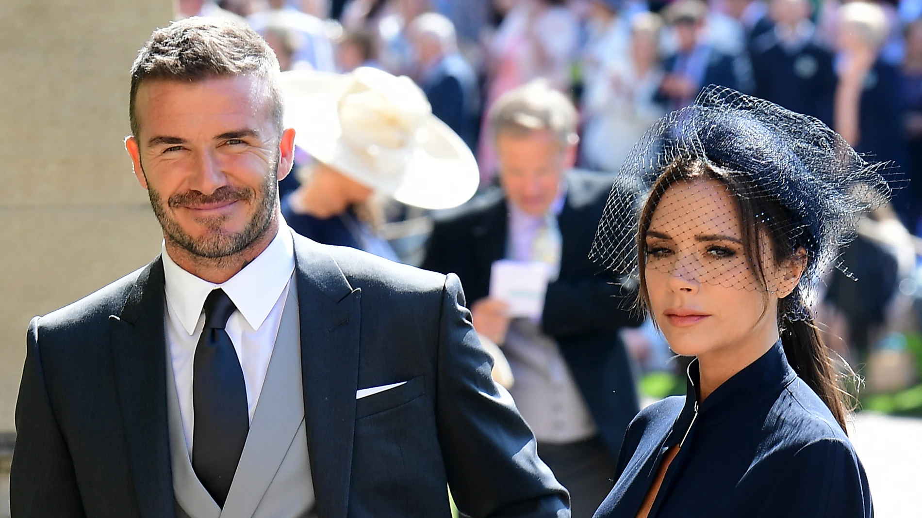 David y Victoria Beckham en la boda de Meghan Markle y el príncipe Harry