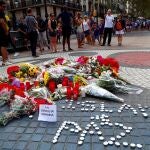 Homenaje a las víctimas del atentado en Barcelona