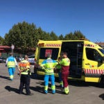 Una ambulancia en el lugar del suceso