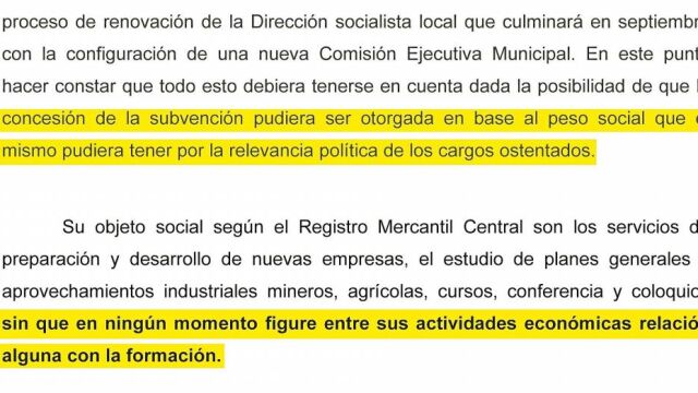 Reproducción del informe policial centrado en el Centro de empresas Riotinto SA, que forma parte del sumario del caso que ha instruido un juzgado de Huelva sobre el presunto fraude en formación