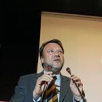 Alfredo Sánchez Monteseirín, durante la presentación de su programa electoral para las pasadas elecciones municipales