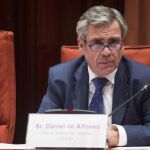 El director de la Oficina Antifraude de Cataluña, Daniel de Alfonso, durante su comparecencia hoy en el Parlament.