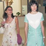 Ángeles Albert de León y Ángeles González-Sinde, ayer, en el Mnac