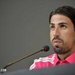 Sami Khedira, en su presentación como nuevo jugador juventino
