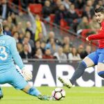 Morata, en uno de los partidos con la Selección