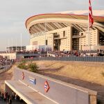 Tras la inauguración del pasado verano, el próximo cambio en el entorno del Wanda se producirá con el ajardinamiento de los accesos