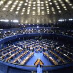 Vista general del inicio de la sesión del Senado, en Brasilia (Brasil), que definirá si la presidenta Dilma Rousseff será sometida a un juicio político.