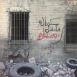 Los grafiteros dejaron mensajes contra la serie en el set de grabación