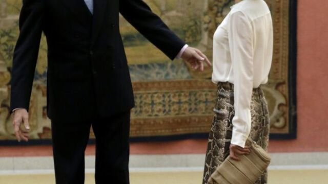 Los Reyes a su llegada a la reunión anual de los patronatos de la Fundación Princesa de Asturias