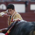 Iván Vicente se coloca para entrar a matar en la plaza de Las Ventas