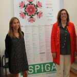 La presidenta, Ángeles Armisén (2D); el jefe del Servicio de Cultura, Rafael Martinez(I); y los diputados de Cultura, Carmen Fernández (2I) y Villas Romanas, Javier Villafruela (D), presentan la programación Espiga Cultural 2018