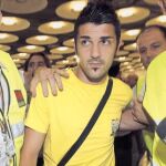 David Villa sigue desde Asturias las evoluciones de su posible fichaje