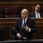 El ministro del Interior, Jorge Fernández Díaz, duratne la sesión de control al Gobierno en el Congreso de los Diputados