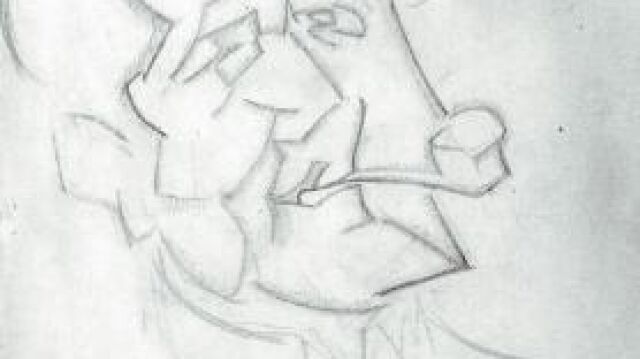 El retrato a lápiz dedicado al misterioso Legua.