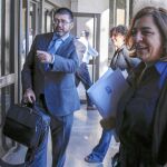 Sánchez Mato y Mayer, impulsores de la querella contra el Open, en la Caja Mágica