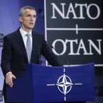 El secretario general de la OTAN, Jens Stoltenberg, hoy, 8 de octubre de 2015.