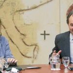 Munté y Mas, ayer, en la reunión semanal del Govern