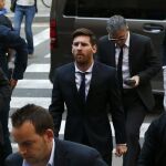 Lionel Messi a su llegada a la Audiencia de Barcelona