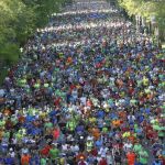 Vista general del maratón popular de Madrid