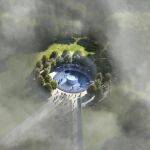 Animación facilitada por el Estudio Roosegaarde, del resultado del proyecto «Smog Free Project», del artista holandés Daan Roosegaarde (1979), que ha diseñado la mayor purificadora de aire del mundo