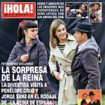 La reina Letizia visita a Penélope Cruz en el rodaje de 'La Reina de España'