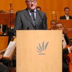 El presidente, Ramón Luis Valcárcel, durante su discurso en el auditorio Víctor Villegas
