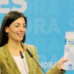 La portavoz del PP andaluz, Rosario Soto, en una reciente comparecencia ante los medios de comunicación en la sede regional de la formación
