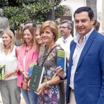 El presidente del PP-A y diputados de este partido, ayer en el Parlamento