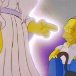 Homer, que acaba de discutir con Dios, recibe su bendición