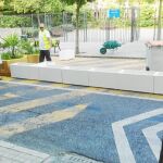 Las jardineras han eliminado el paso de cebra que se encuentra entre Fernando el Católico y Meléndez Valdés. Foto: Chamberí se defiende